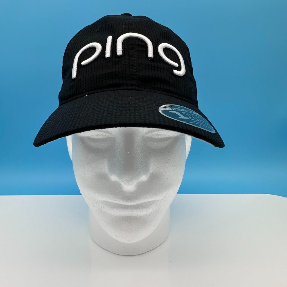 Ping Women's FlexFit 110 One Ten Aero 3D Logo Adjustable Golf Hat,‎ OSFA, Black
